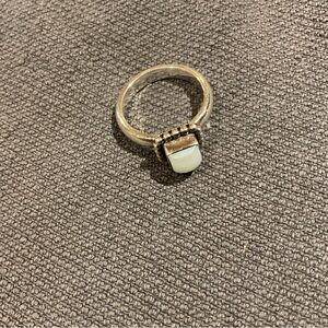 Silpada Sterling Silver Ring with White Stone Accent